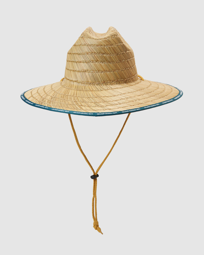 Mens Waterman Dredged Straw Lifeguard Hat