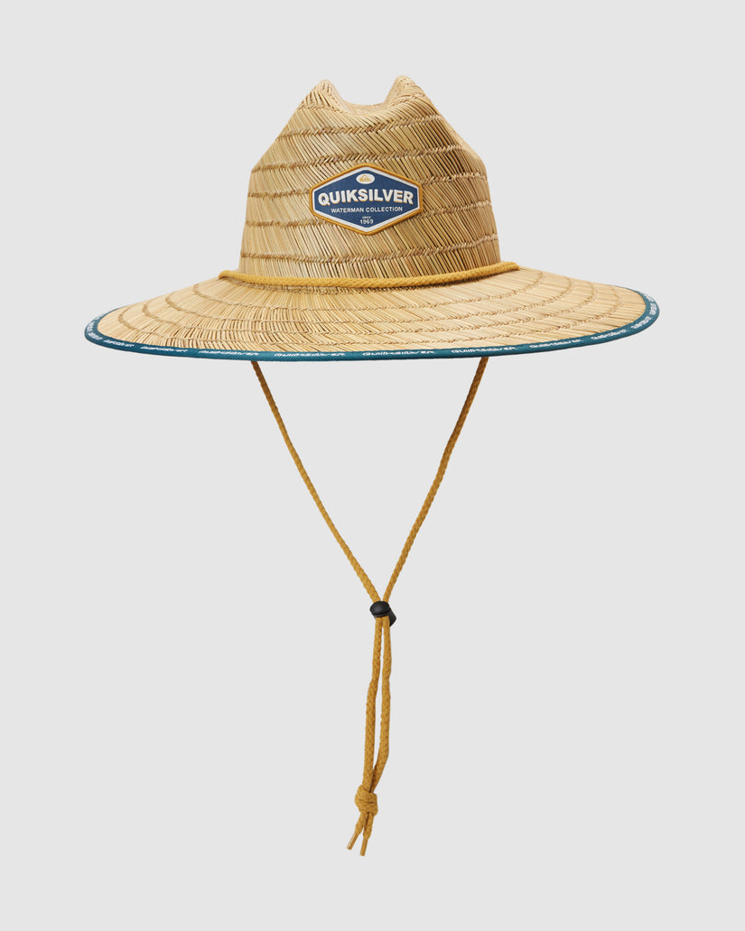 Mens Waterman Dredged Straw Lifeguard Hat