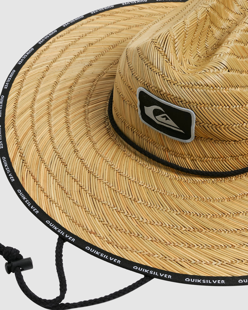 Mens Dredged Straw Lifeguard Hat