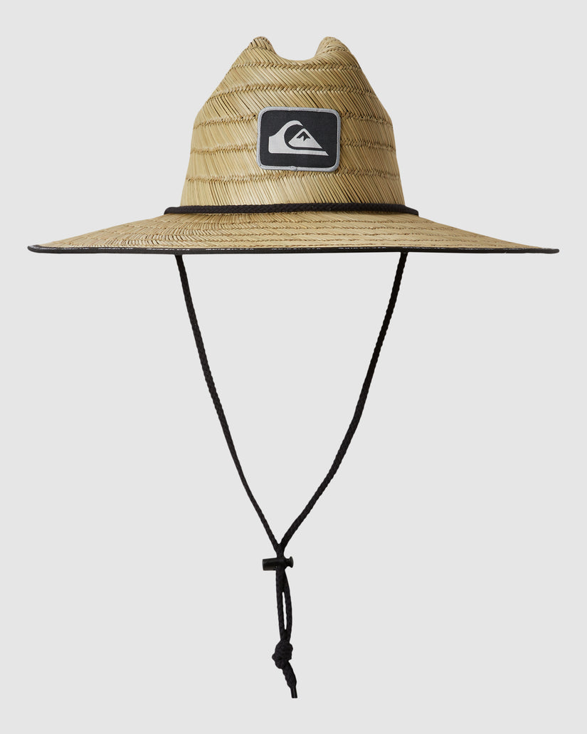 Mens Dredged Straw Lifeguard Hat