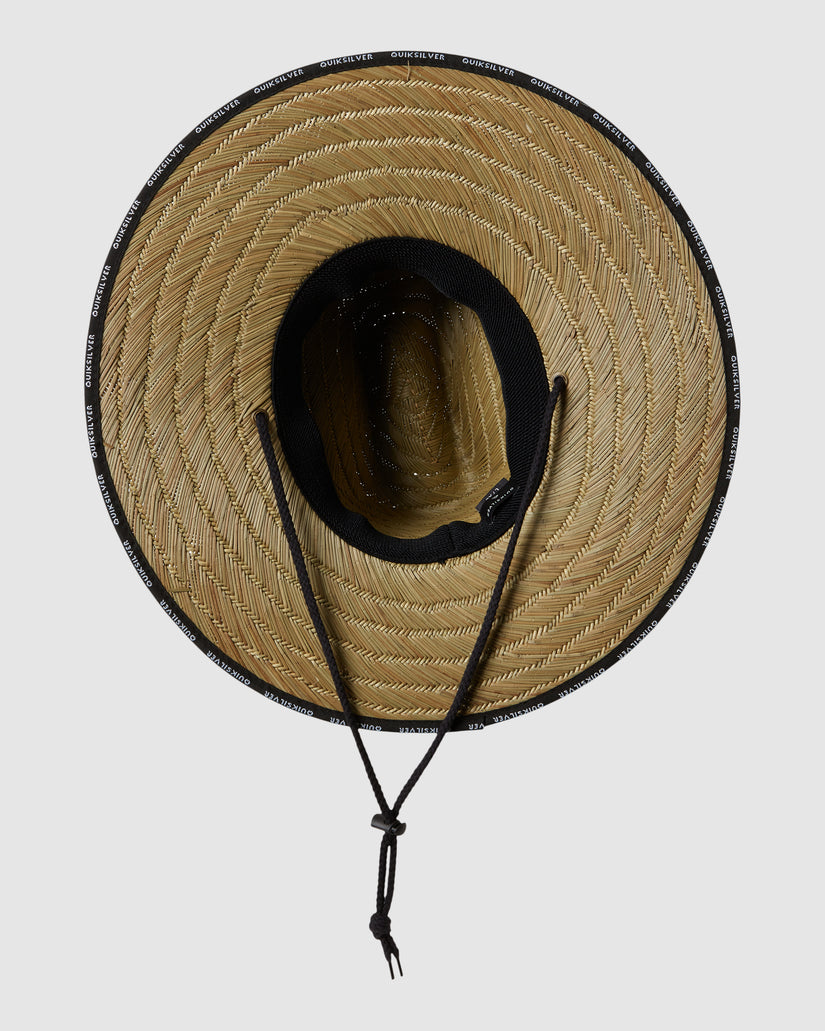 Mens Dredged Straw Lifeguard Hat