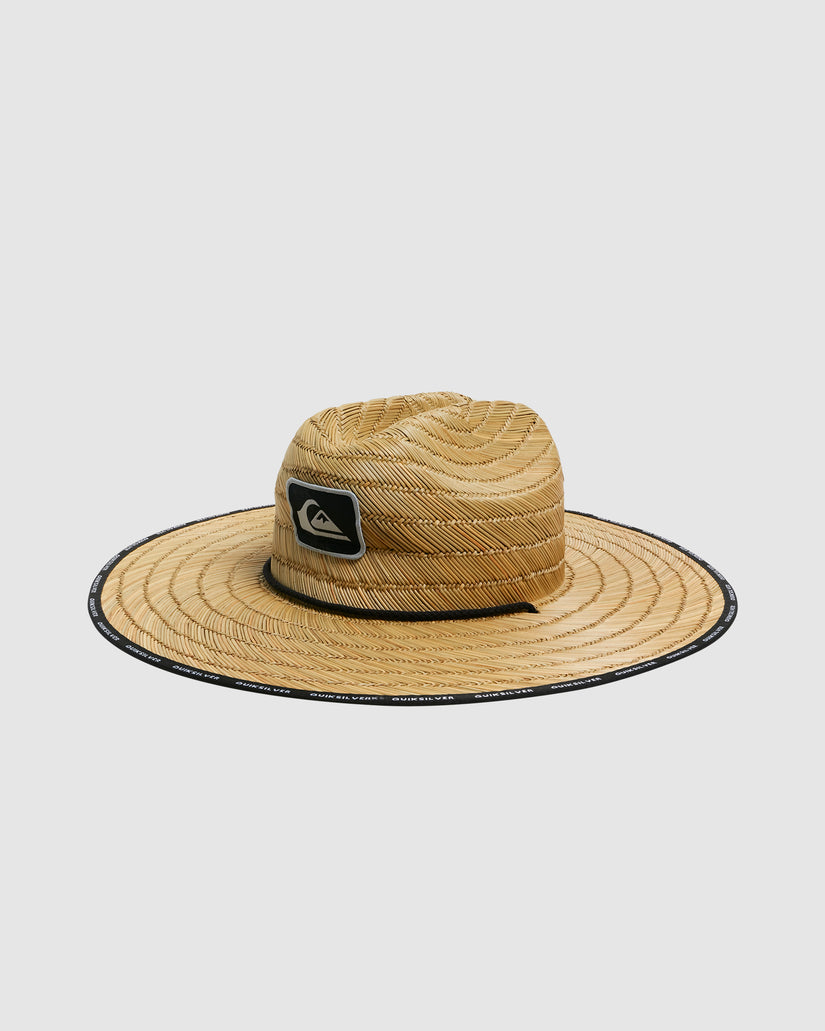 Mens Dredged Straw Lifeguard Hat