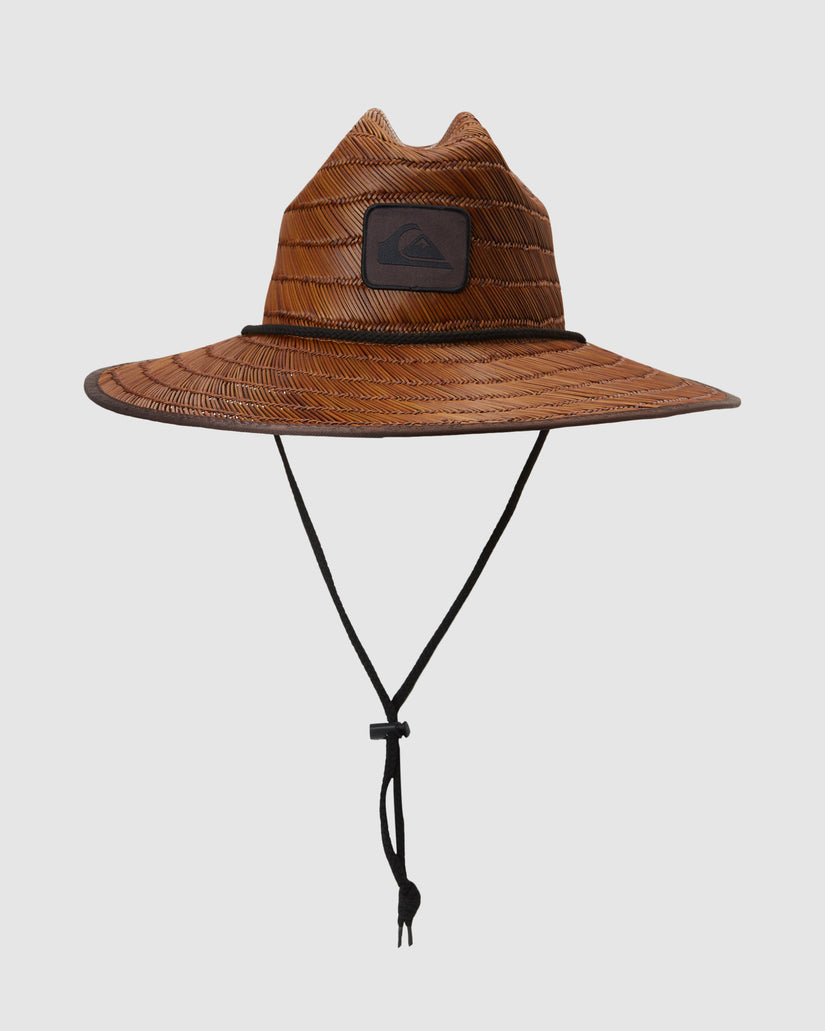 Mens Pierside Taper Straw Lifeguard Hat