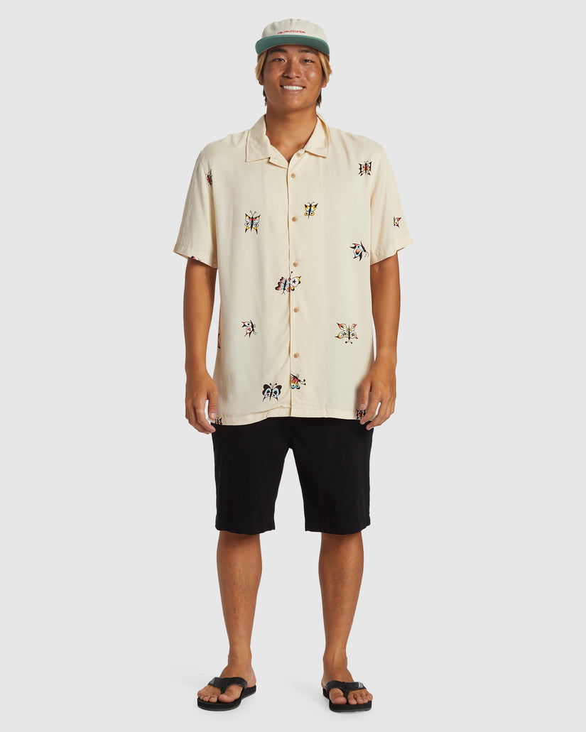 Mens Pool Party Casual Short Sleeve Shirt