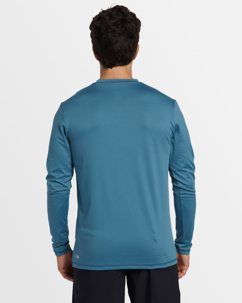 Mens Solid Streak Long Sleeve Upf 50 Surf T-Shirt