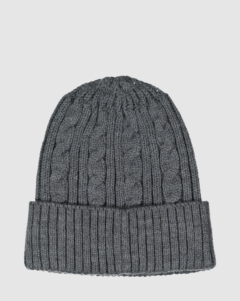 Mens Cable Cuff Beanie