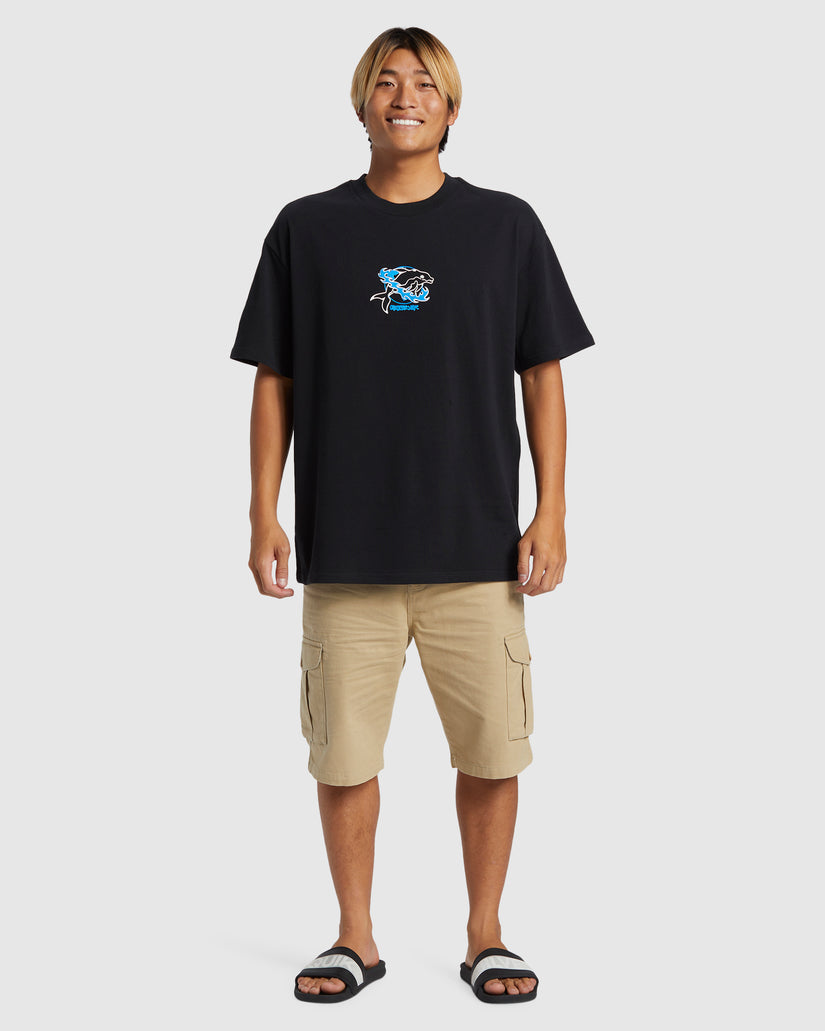 Mens Space Dolphin Short Sleeve T-Shirt