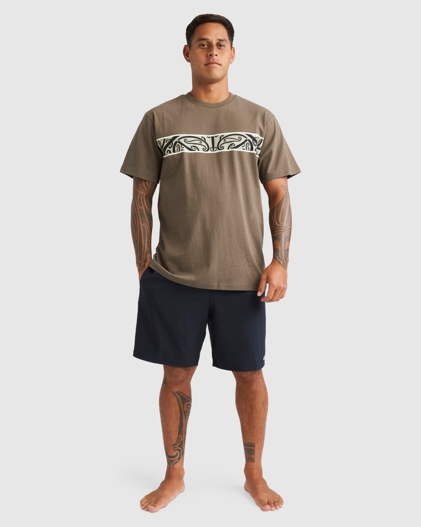 Mens Kowhaiwhai Mangopare Panel T-Shirt