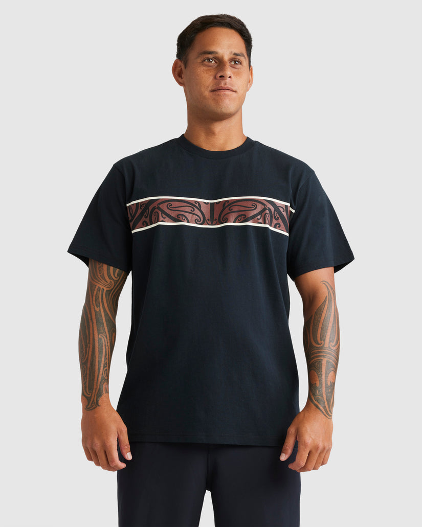 Mens Kowhaiwhai Mangopare Panel T-Shirt